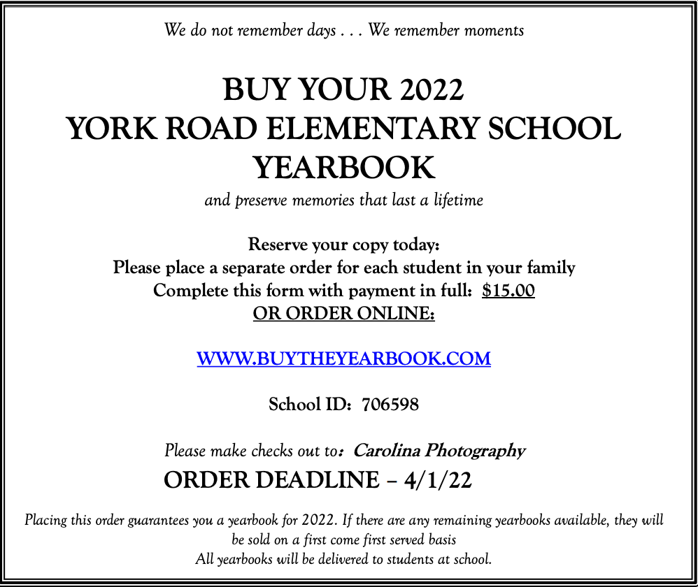  Yearbook Form
